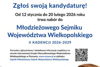 Nabór kandydatów na Radnych Młodzieżowego Sejmiku Województwa Wielkopolskiego II kadencji